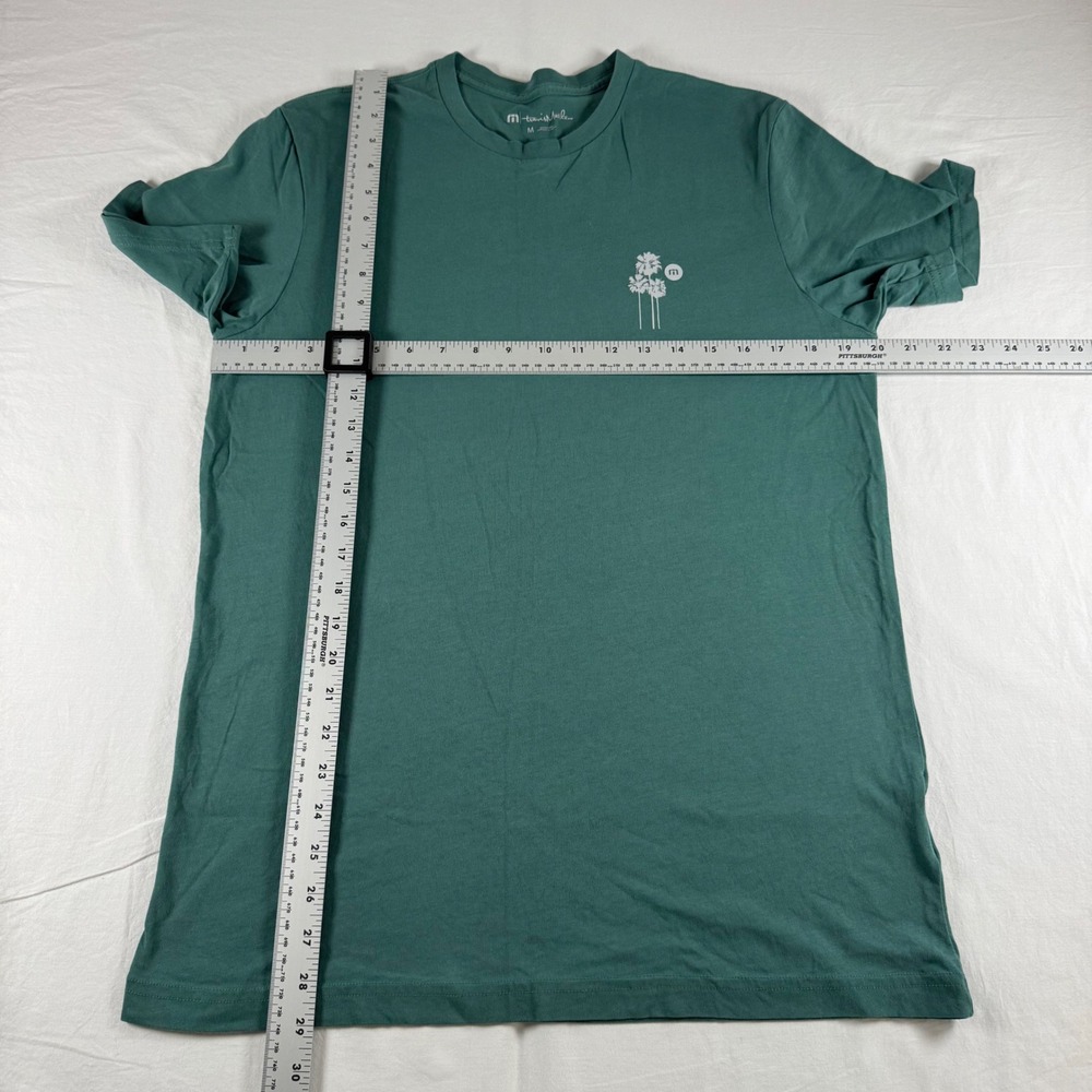Travis Mathew Men's Size M Green Palm Tree Graphic Short Sleeve T-Shirt - Picture 3 of 6